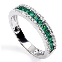 Ring Lucciole Gioielli Woman in White Gold Smeraldo ANRIV46/1S